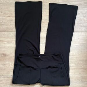 Move Theory Black Flare Bootcut Yoga Pants Size M
